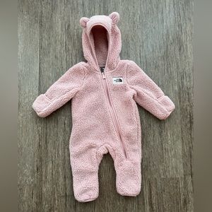 North face ‘pink’ baby bear one piece